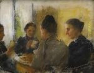 Kortspelande Kvinnor by Elisabeth Warling