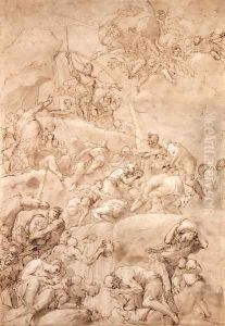 Moses striking the Rock