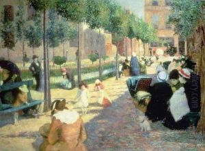 Place d'Anvers, Paris, 1880 by Federigo Zandomeneghi