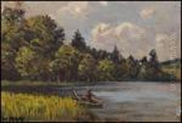 Landscape With Man And Boat - view 1