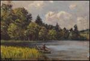 Landscape With Man And Boat