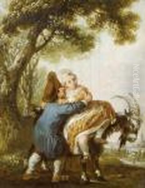 Enfant Jouant Avec Une Chevre - view 1