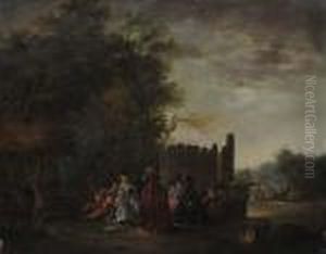 Assemblee Galante by Francois Louis Joseph Watteau