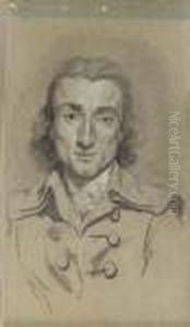 Portrait Of A Man, Bust-length by Francois Louis Joseph Watteau