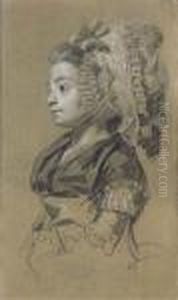 Portrait Of A Woman, Half-length, Looking To The Left