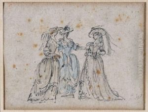 Trois Elegantes Et Trois Gentilhommes