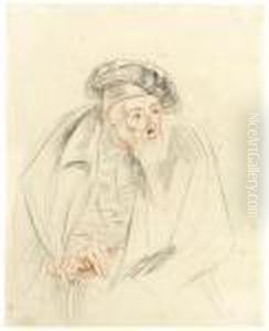 Study For The Bearded Doctor In Les Comediens Italiens