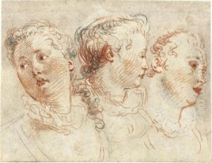 Three Studies Of The Head Of A Woman