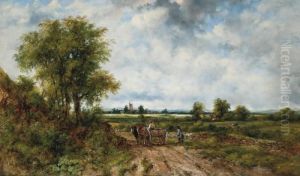 A Cart On A Track, Near Dedham Lock by Frederick Waters Watts