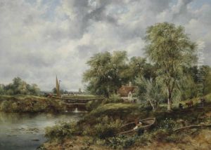 Dedham Lock by Frederick Waters Watts