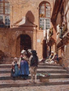 Der Gemuseverkaufer by Otto Weber