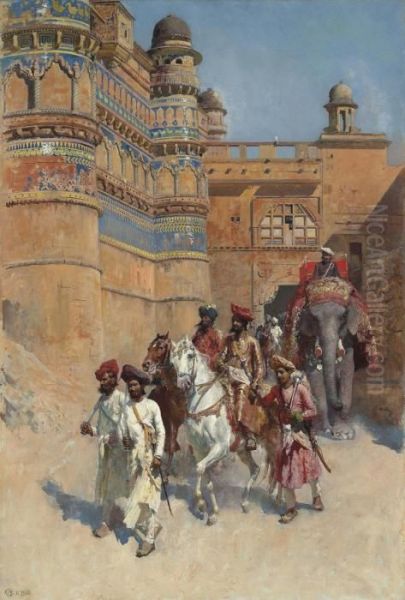 The Fort Of Gwalior, Madhya Pradesh by Edwin Lord Weeks