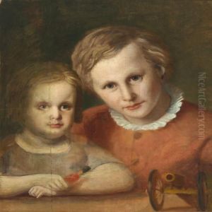 Portrait Of The Brothers Axel And Oscar Wanscher As Children