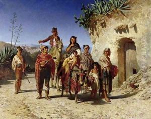A Gypsy Family on the Road, c.1861