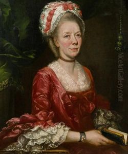 Portrat Einer Dame Mit Buch Und Bildnisarmband by Johann Georg Weikert