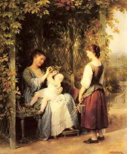 Tickling the Baby by Fritz Zuber-Buhler