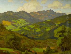 Converging Fields (mountains Of Malibu) by William Wendt