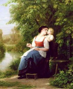 Mother and Son by Fritz Zuber-Buhler