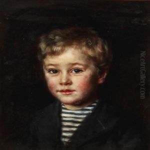 Portrait Of A Boy In A Seamans Striped Blouse