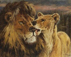 Couple De Lions by Gustav Wertheimer