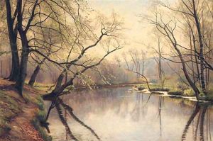 A Tranquil River Landscape by Christian Zacho