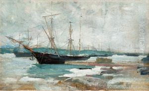 Vinter Scene From Aland Islands by Victor Westerholm