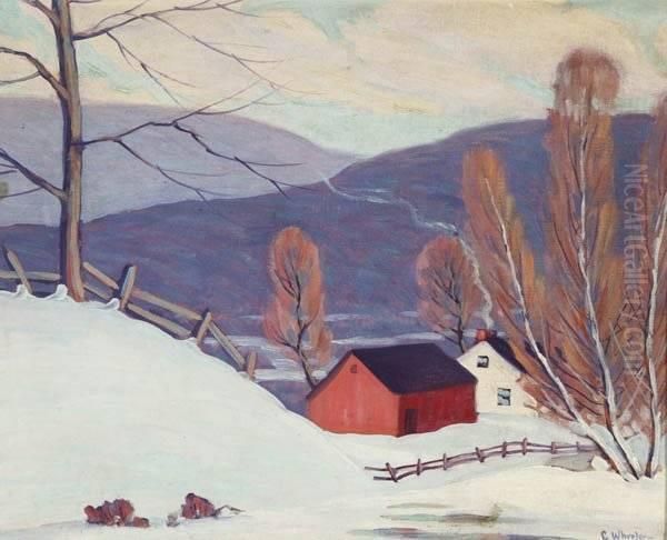 Winter Landscape With Farm - view 1