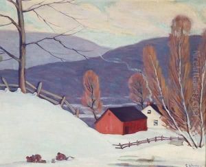 Winter Landscape With Farm by Clifton A. Wheeler