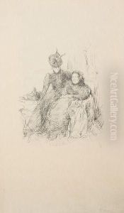 Mother And Daughter (la Mere Malade) by James Abbott McNeill Whistler
