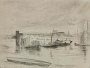 Early Morning, Battersea, From Sixteen Etchings by James Abbott McNeill Whistler