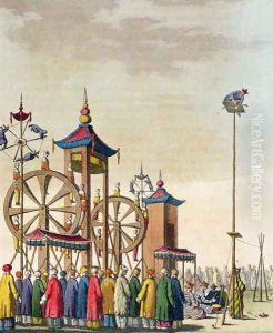 A Chinese circus, illustration from Le Costume Ancien et Moderne by Giulio Ferrario, published c.1820s-30s