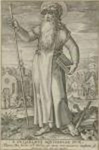 Wilhelm Von Aquitanien - Karl Der Grose by Hieronymus, Jerome Wierix