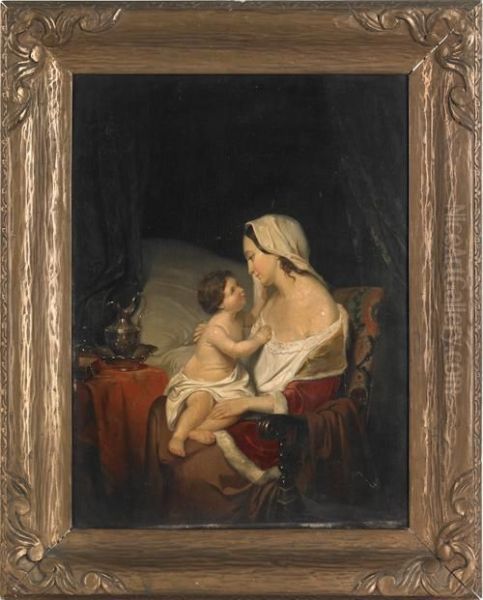 Interior Scene With Mother And Child - view 1
