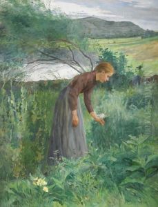 Pa En Gammal Kyrkogard by Carl Wilhelm Wilhelmson