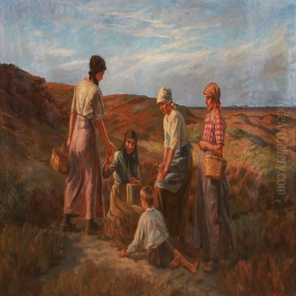 Landscape With Women And A Child On The Moor Of Jutland - view 1