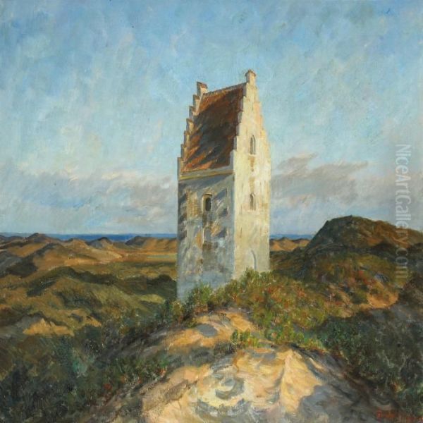 The Sand Covered Church In Skagen, Denmark - view 1