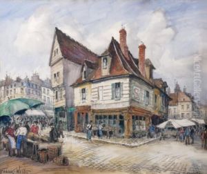 Louviers, La Place Du Marche by Frank Will