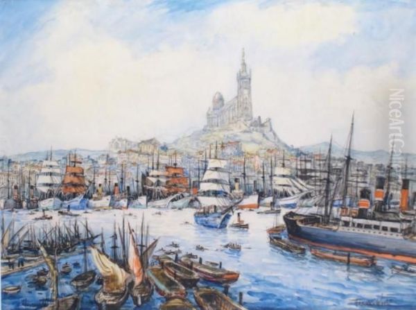 Marseille, Le Port Et Notre-dame De La Garde - view 1