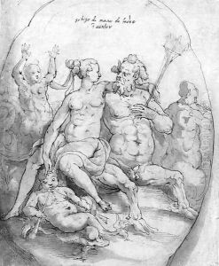 A Centaur and a Nereid with Tritons, a Putto and a Dolphin