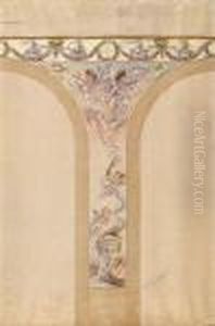 < Projet De Decoration Pour L'hotel De Ville De Paris >. by Adolphe Willette