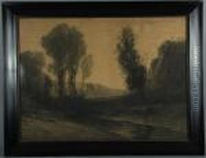 "flusslandschaft Mit Hirte Und Schafen" by Ludwig Willroider