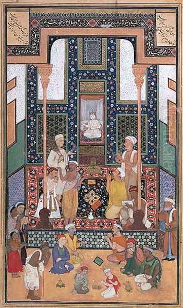 Sadi Visit to an Indian Temple, miniature from a Bustan (The Orchard) by Sadi, Bukhara, Western Uzbekistan, c.1531-32 - view 1