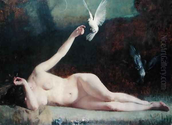 Woman with Pigeons, c.1883 - view 1