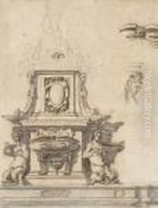 Study Of The Fountain Of Neptune, Bologna by Joseph Wilton