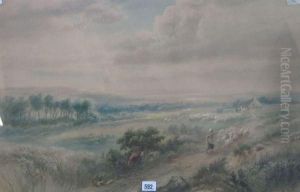 Gathering Clouds, Driving Sheep To The Hold by Edmund Morison Wimperis