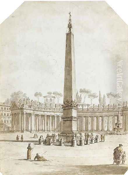 The piazza and colonnade of Saint Peter's, Rome - view 1
