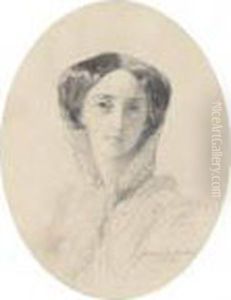 Portrait Of Grand Duchess Olga Nikolaevna, Later Queen Consort Of Wurttemberg by Franz Xavier Winterhalter