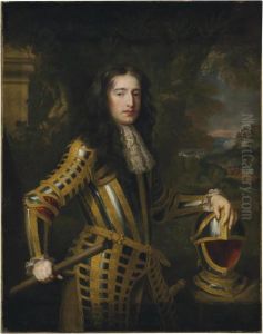 Portrait Of William Ii, Three-quarter Length, In Armor by William Wissing or Wissmig