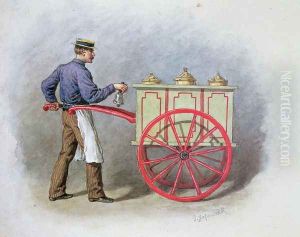 The Ice Cream Seller, 1895 by Gustav Zafaurek