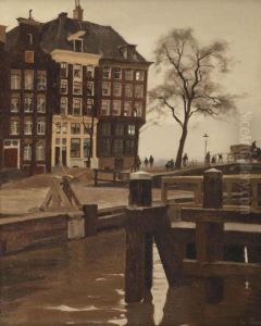 's-gravenhekje; The Kalkmarkt
Seen From 's-gravenhekje Near The Prins Hendrikkade, Amsterdam by Willem Witsen
